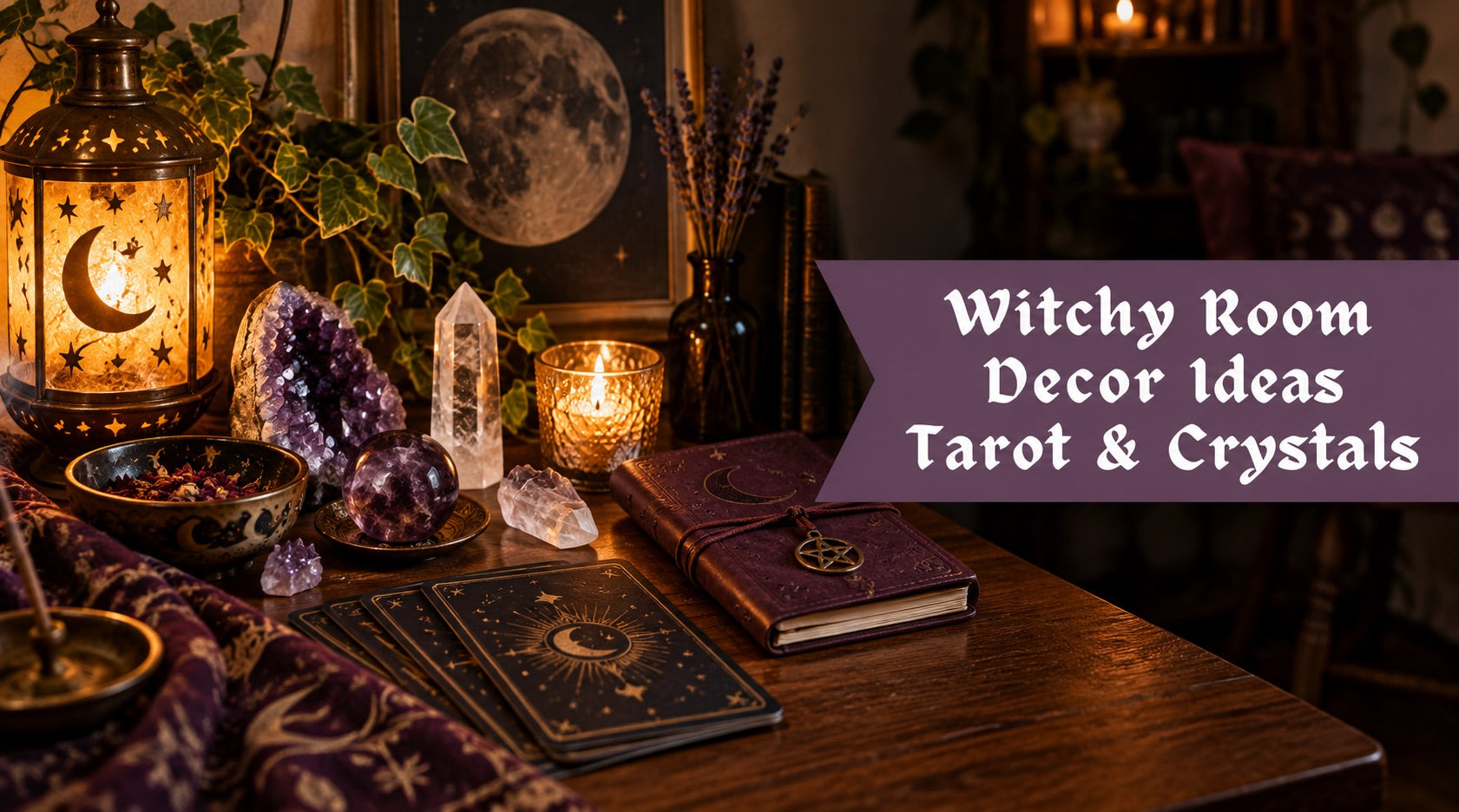 Witchy Room Decor Ideas Tarot and Crystals Blog Post