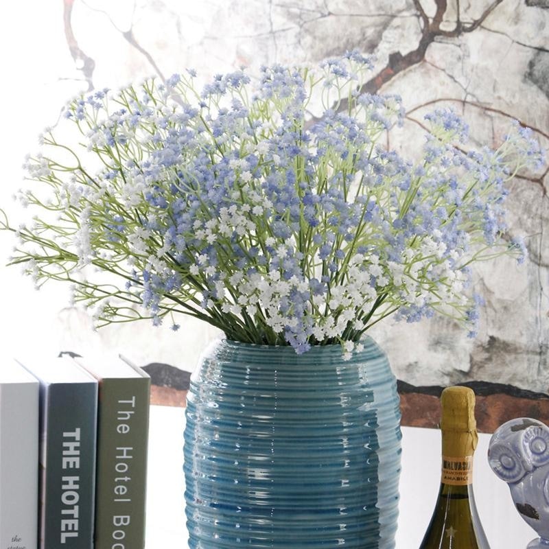 White Baby's Breath Bunches Foilage Dried Herbs Artificial Plant Simulation Fake Herbal Planter Pots by Arcane Trail