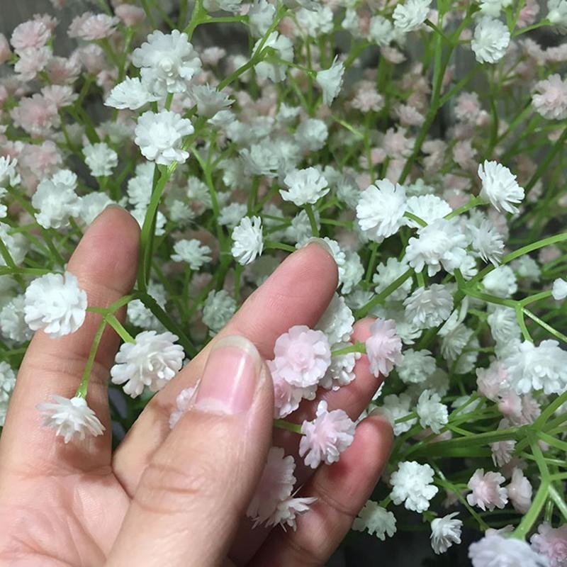 White Baby's Breath Bunches Foilage Dried Herbs Artificial Plant Simulation Fake Herbal Planter Pots by Arcane Trail