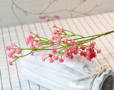 Pink Baby's Breath Bunches Foilage Dried Herbs Artificial Plant Simulation Fake Herbal Planter Pots by Arcane Trail