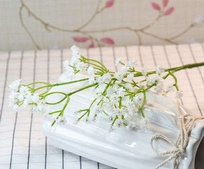 White Baby's Breath Bunches Foilage Dried Herbs Artificial Plant Simulation Fake Herbal Planter Pots by Arcane Trail