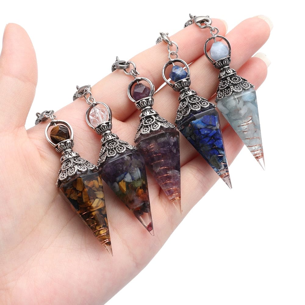 Crystal Dowsing Pendulum & Necklace - pendulum