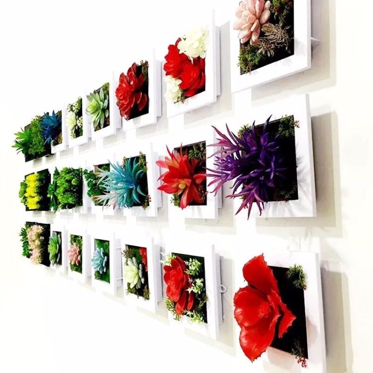 succulent frames Framed 3D Succulent Flower Wall Art Home Decor