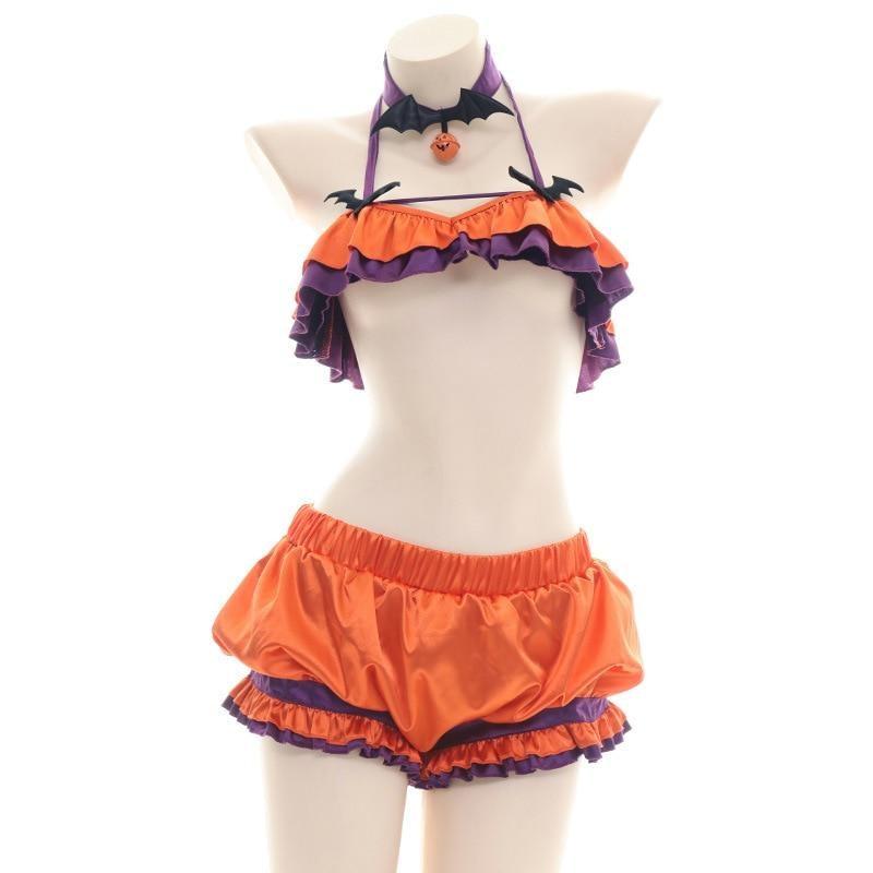 Halloween Bloomer Baby Lingerie Set - bat, bat wings, bats, bloomer, bloomers