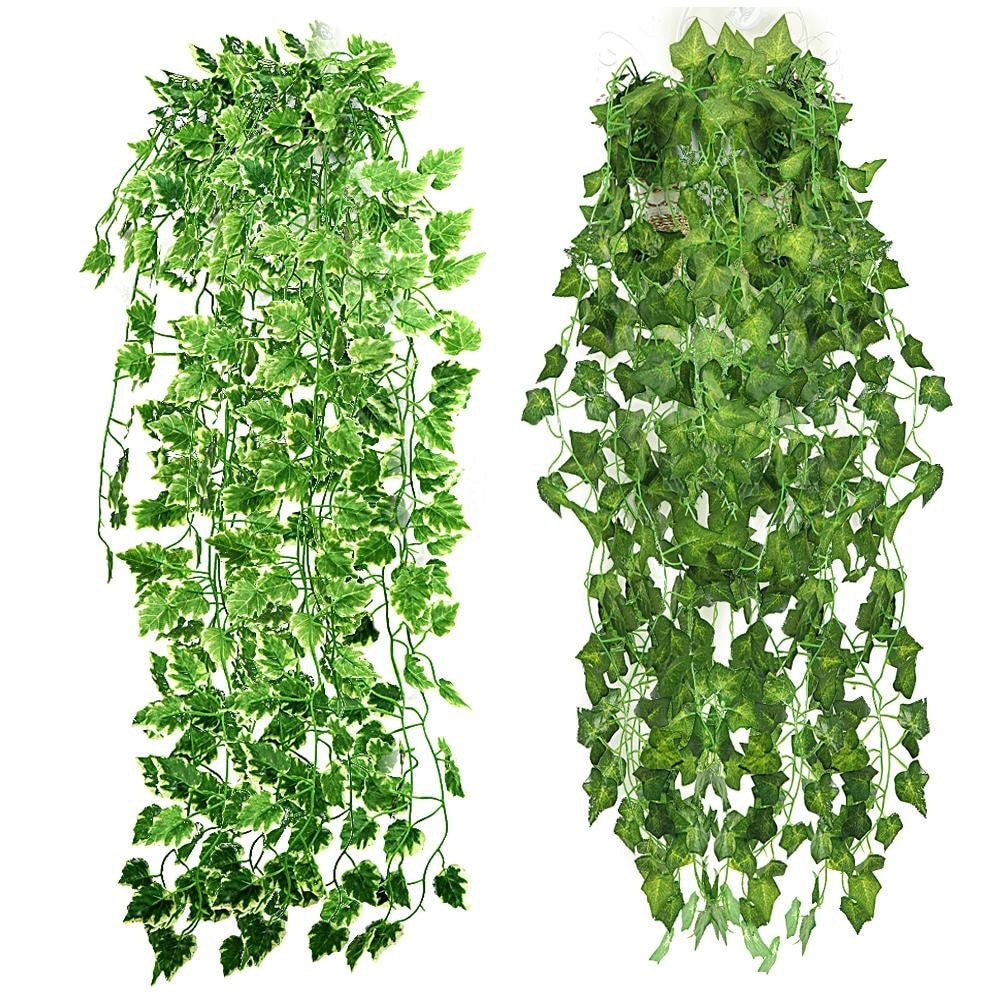 artificial hanging green plants Artificial Hanging English Ivy Plants Green Simulated