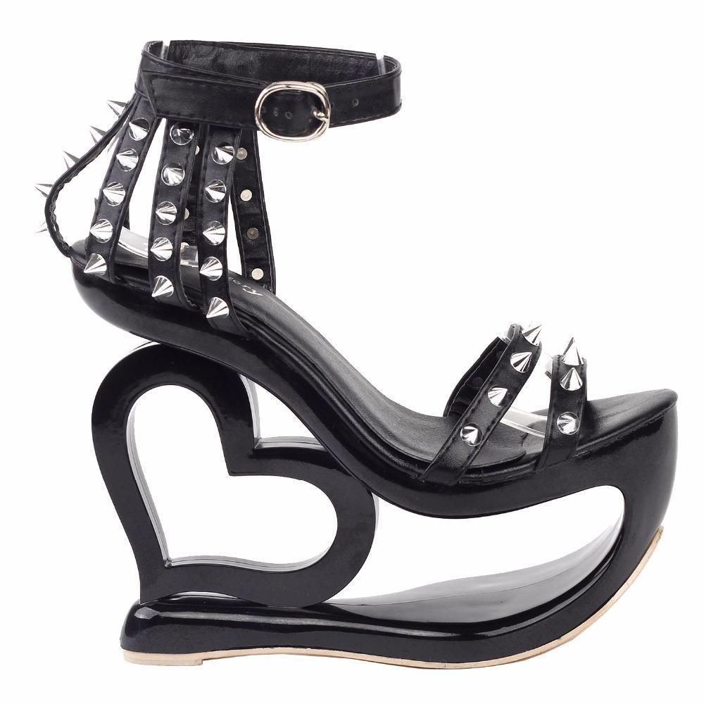 Hollow Heart Platforms - Shoes