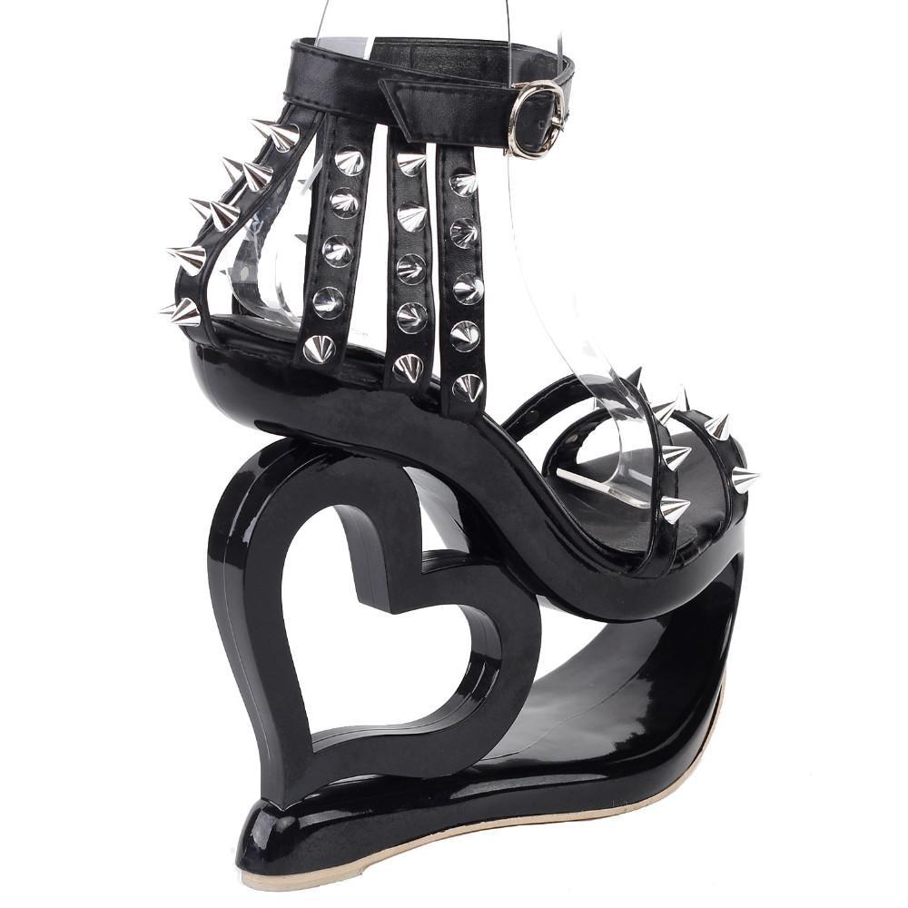 Hollow Heart Platforms - Shoes