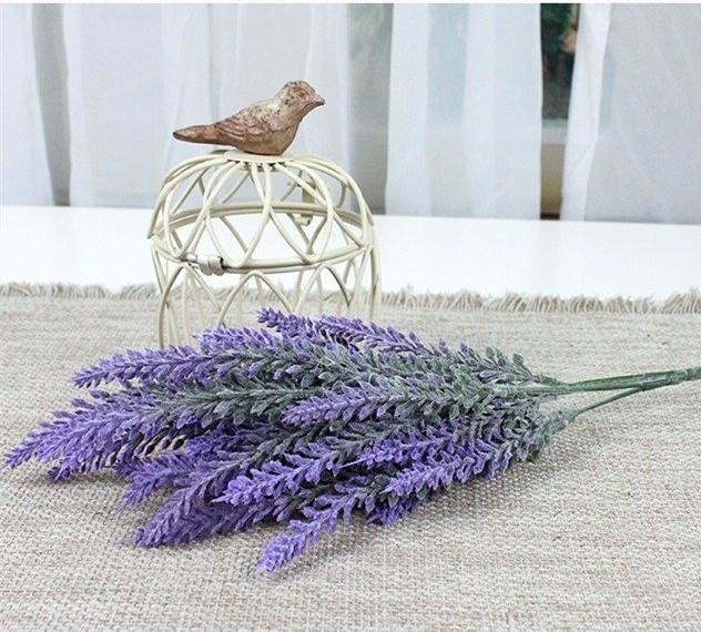 Blue Lavender Bunches Dried Herbs Artificial Plant Simulation Fake Herbal Planter Pots by Arcane Trail