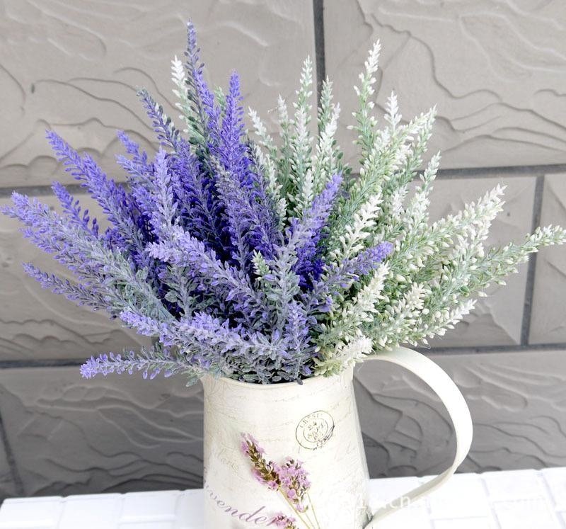 Blue Lavender Bunches Dried Herbs Artificial Plant Simulation Fake Herbal Planter Pots by Arcane Trail