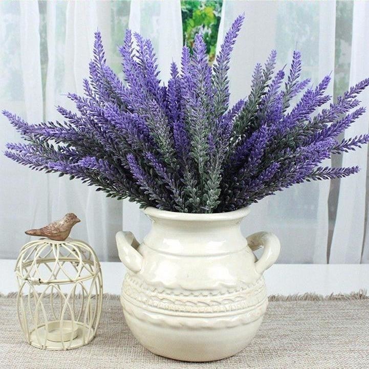 fake lavender plants Artificial Lavender Bunches Simulated Branches Flowers