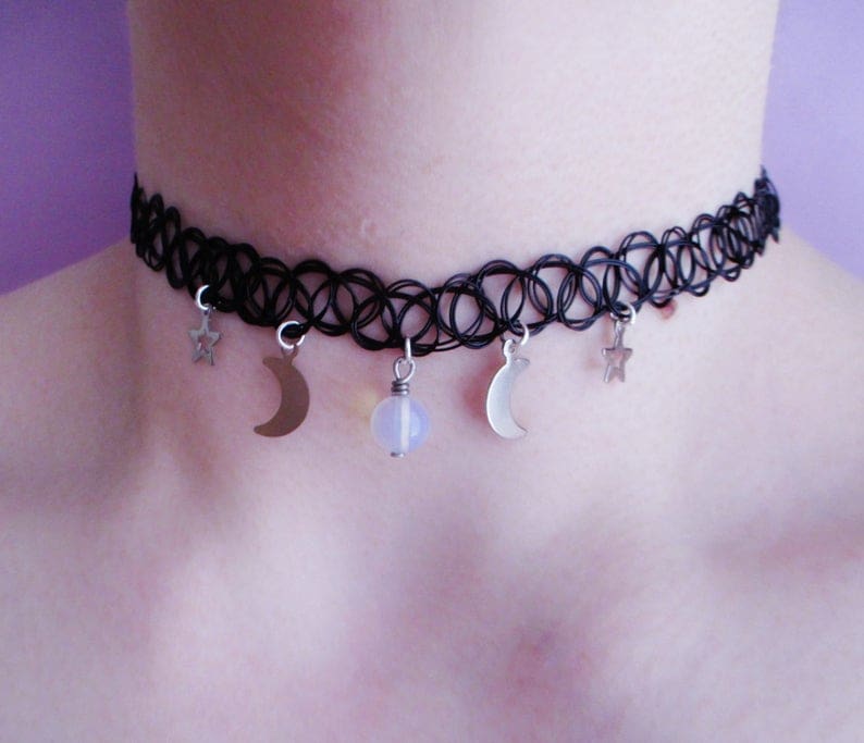Mystic Moon Grunge Chokers - necklace