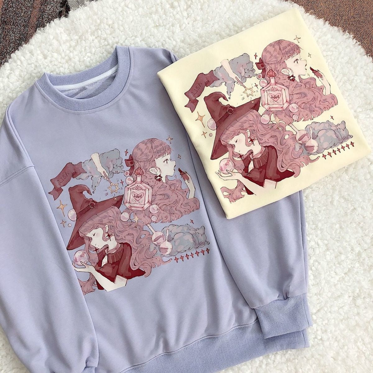 Pastel Witch Crewneck - fairy kei, hoodie, hoodies, pastel pullover