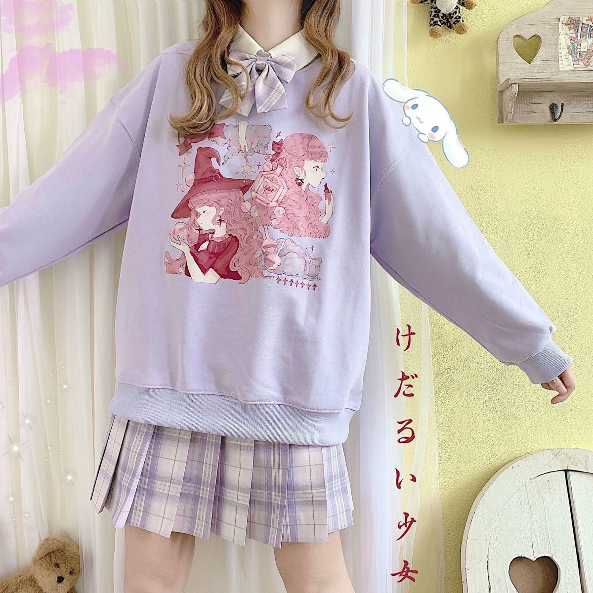 Pastel Witch Crewneck - fairy kei, hoodie, hoodies, pastel pullover