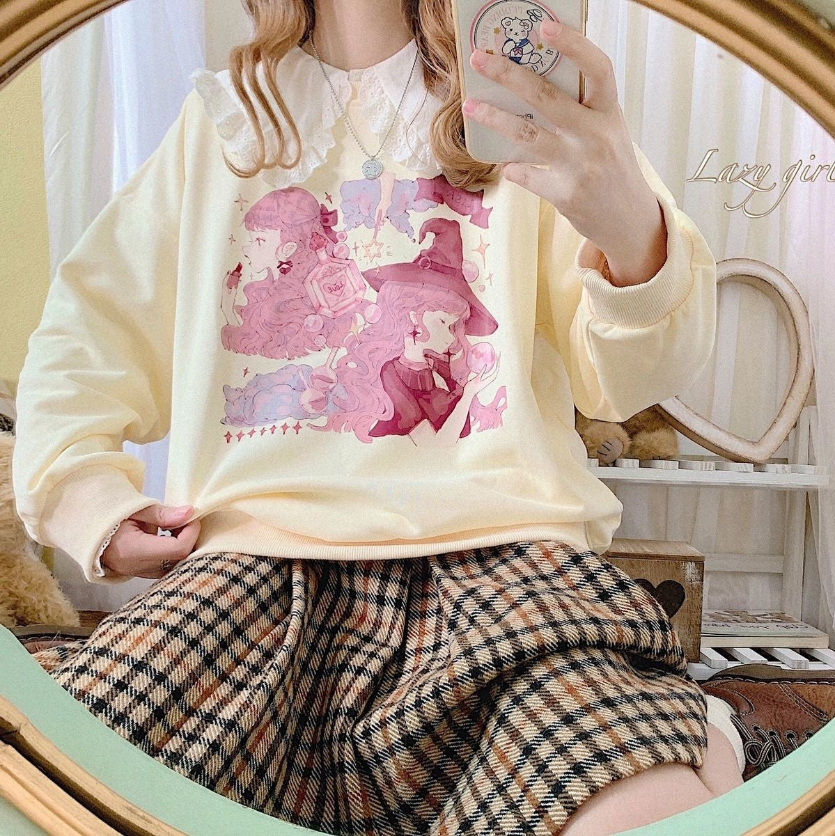 Pastel Witch Crewneck - fairy kei, hoodie, hoodies, pastel pullover