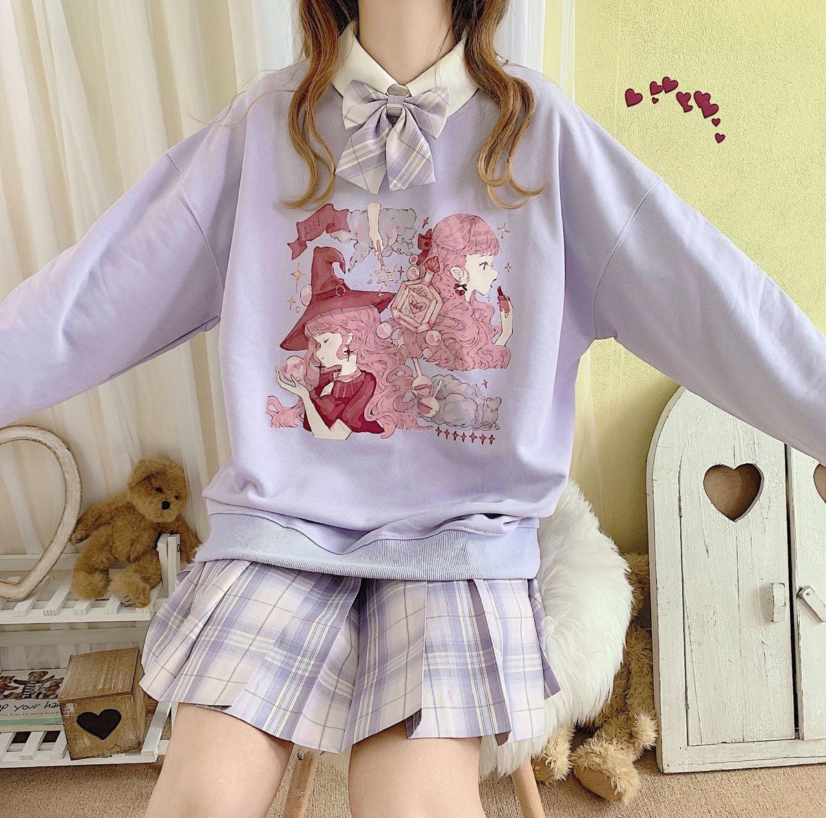 Pastel Witch Crewneck - fairy kei, hoodie, hoodies, pastel pullover