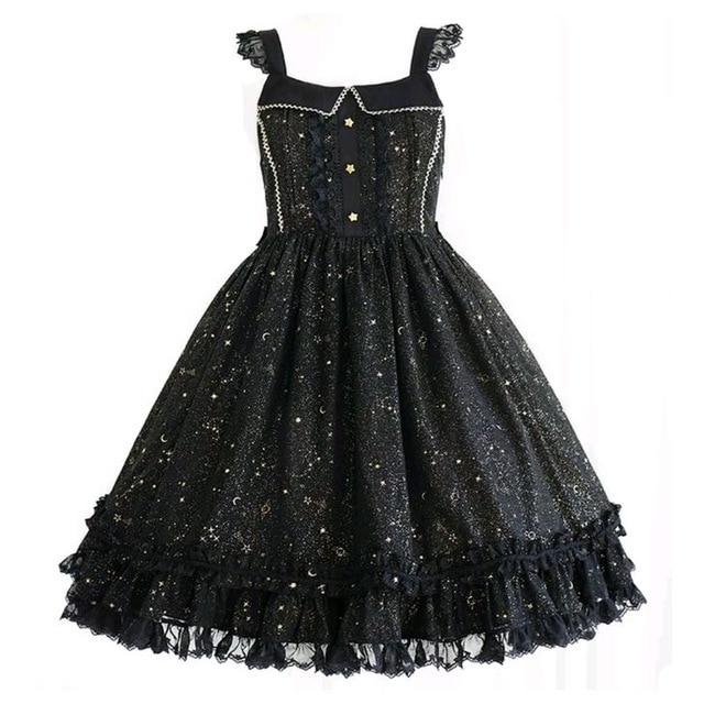 Star Constellation Princess Gothic Lolita Dress | Arcane Trail Star Constellation Princess Gothic Lolita Dress | Arcane Trail