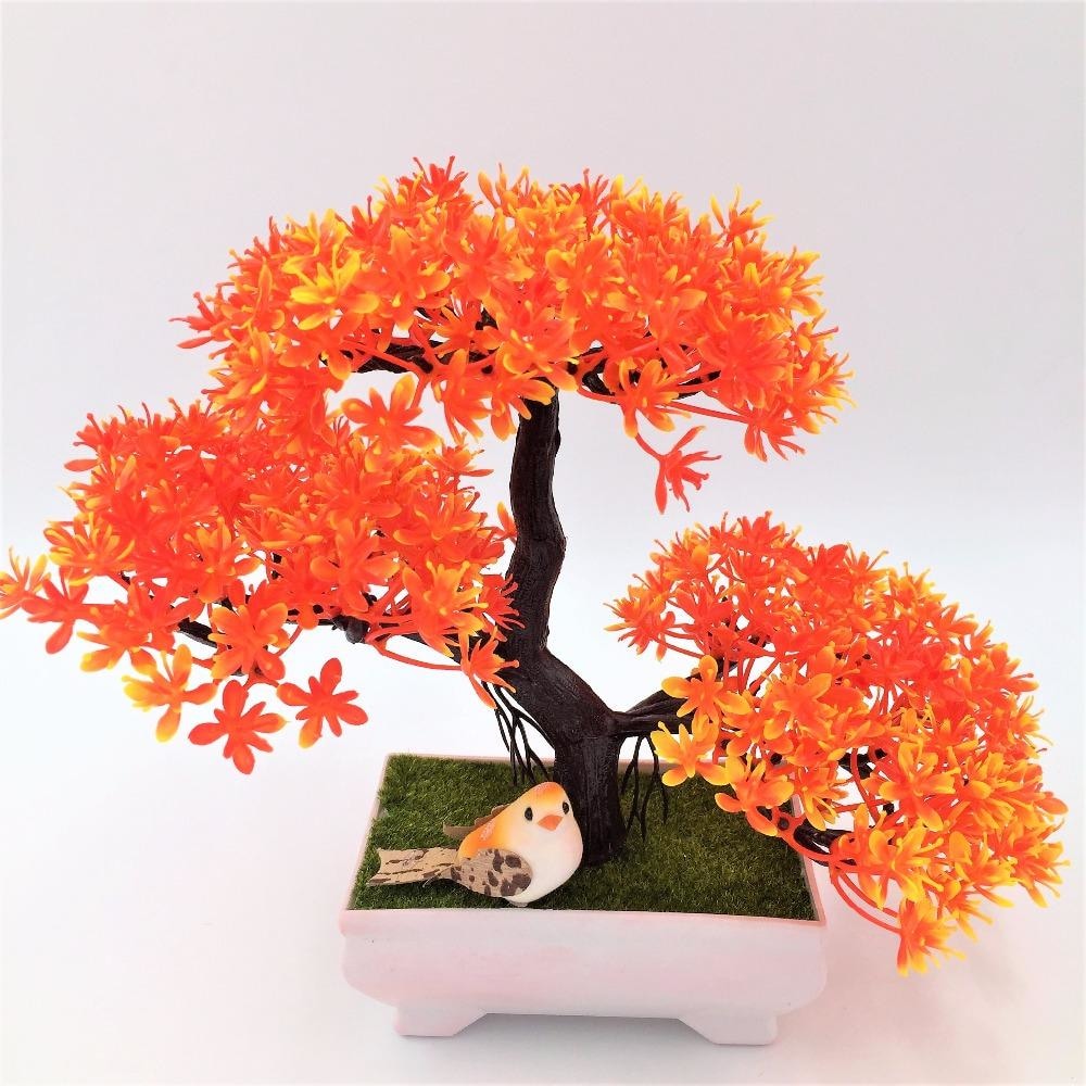 Solid Triple Bonsai - Orange - Plants