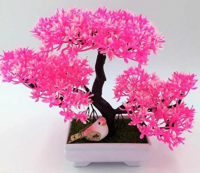 Solid Triple Bonsai - Pink - Plants