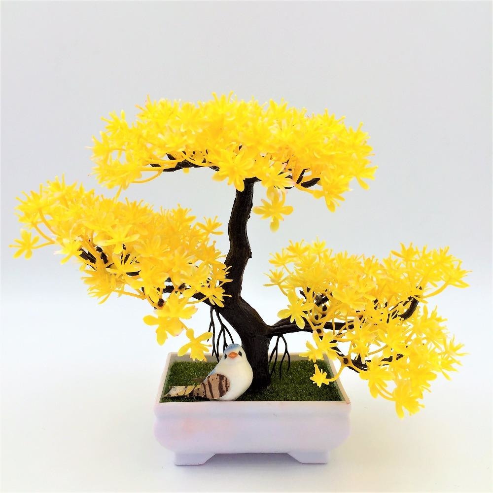 Solid Triple Bonsai - Yellow - Plants