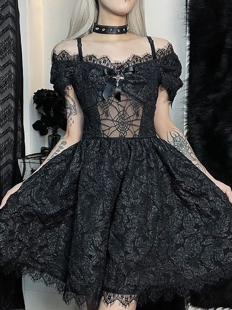 Spider Bride Dress Goth Dark Fashion Pagan Occult Arcane Trail Spider Bride Dress Goth Dark Fashion Pagan Occult Arcane Trail