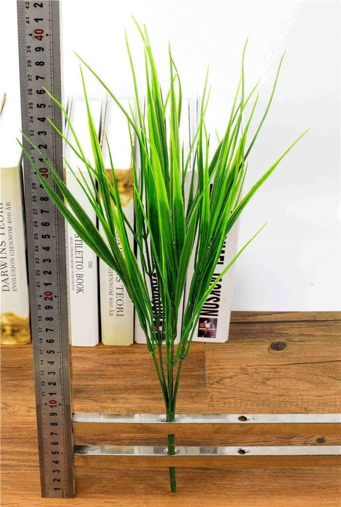 Green Artificial Grass Bunches Simulated Fake Plants Planters by Arcane Trail