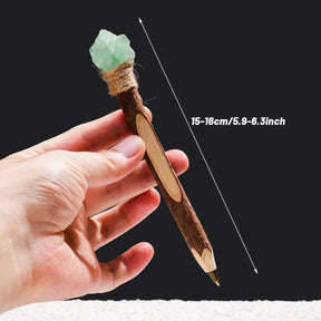 Wand ballpoint pen size guide showing a length of 15 to 16 cm
