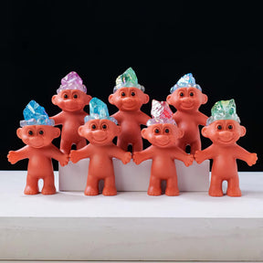 colorful crystal troll doll figurines 