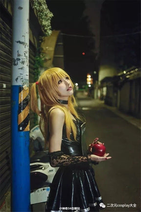 Misa Amane’s gothic wardrobe deserves its own fan club. This Death Note-inspired cosplay set brings her signature dark