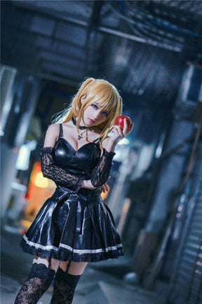 Misa Amane’s gothic wardrobe deserves its own fan club. This Death Note-inspired cosplay set brings her signature dark