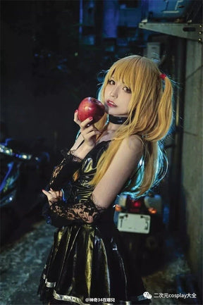Misa Amane’s gothic wardrobe deserves its own fan club. This Death Note-inspired cosplay set brings her signature dark