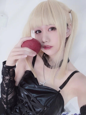 Misa Amane’s gothic wardrobe deserves its own fan club. This Death Note-inspired cosplay set brings her signature dark