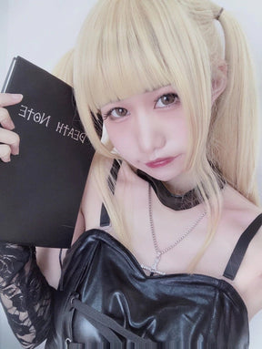 Misa Amane’s gothic wardrobe deserves its own fan club. This Death Note-inspired cosplay set brings her signature dark