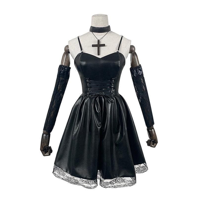 Misa Amane’s gothic wardrobe deserves its own fan club. This Death Note-inspired cosplay set brings her signature dark