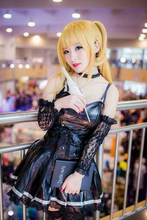 Misa Amane’s gothic wardrobe deserves its own fan club. This Death Note-inspired cosplay set brings her signature dark