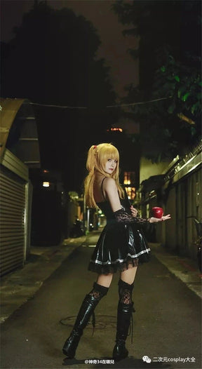 Misa Amane’s gothic wardrobe deserves its own fan club. This Death Note-inspired cosplay set brings her signature dark