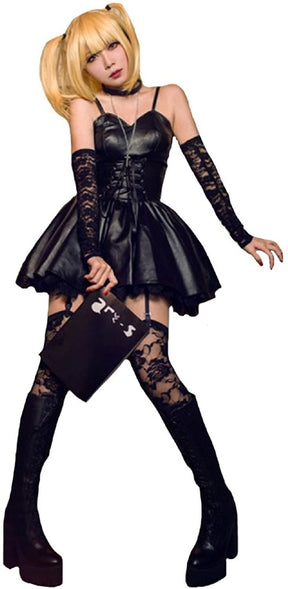 Misa Amane’s gothic wardrobe deserves its own fan club. This Death Note-inspired cosplay set brings her signature dark