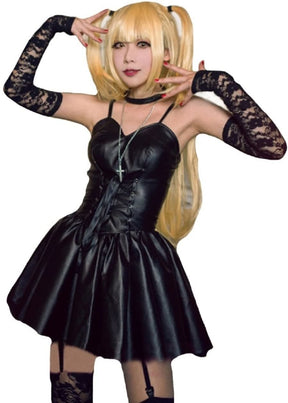 Misa Amane’s gothic wardrobe deserves its own fan club. This Death Note-inspired cosplay set brings her signature dark