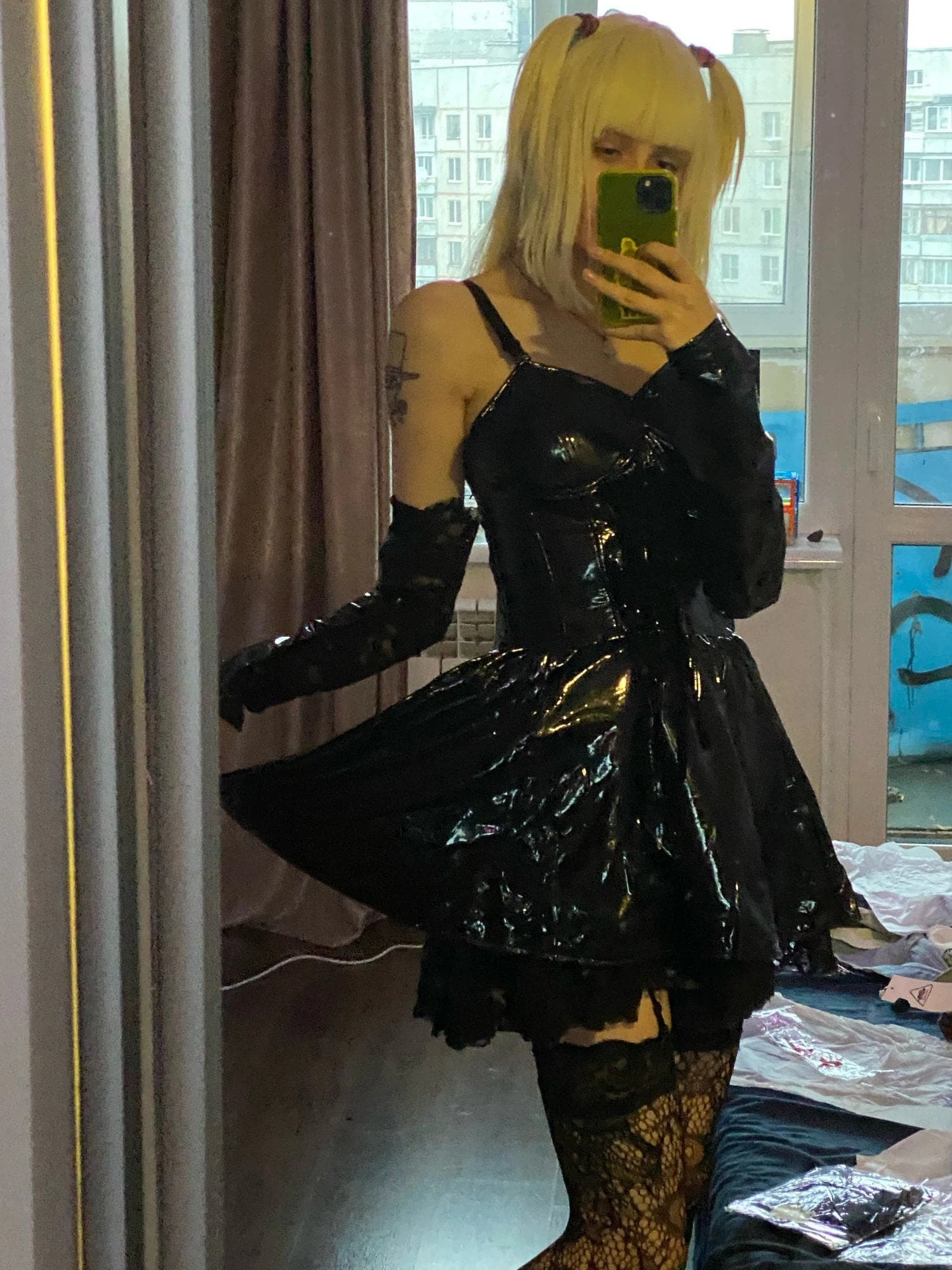 Misa Amane’s gothic wardrobe deserves its own fan club. This Death Note-inspired cosplay set brings her signature dark