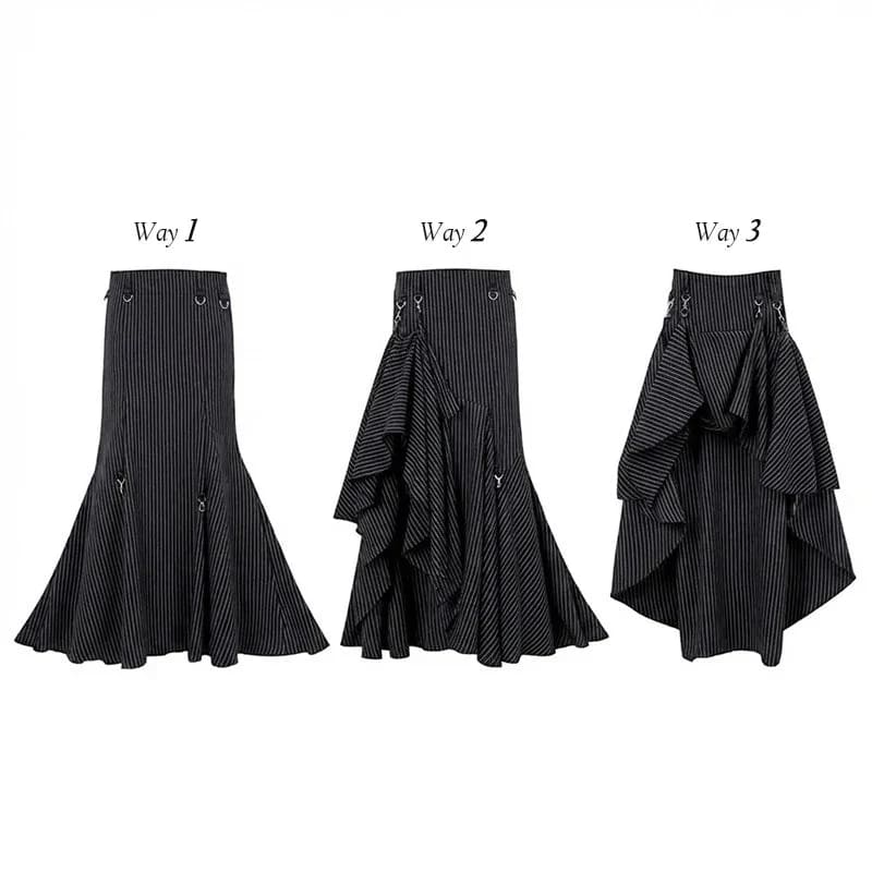 One skirt, several moods, and plenty of reasons to take the long way home. ☾ This gothic pinstripe changes