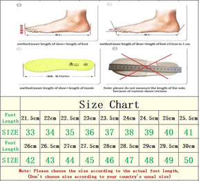 Foot measurement diagram and size chart for gothic platform ankle boots, with foot lengths in centimeters.