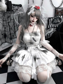 Haunted Angel Halloween Spooky Dress Gothic Haunted Angel Halloween Spooky Dress Gothic