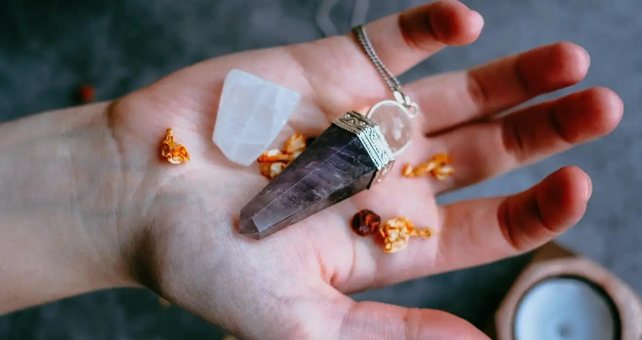 Crystal Jewelry Pendant Necklace Witchy Pagan Occult Collection
