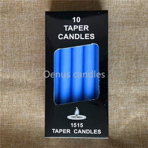 10 Piece Colored Ritual Candles - Blue - candles