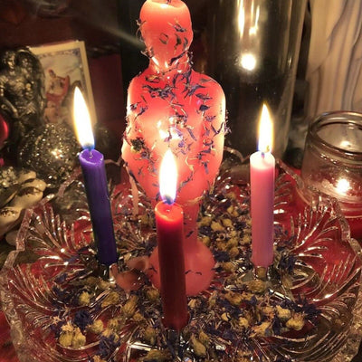 10 Piece Colored Ritual Candles