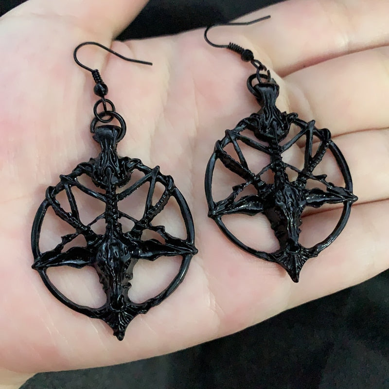 Baphomet Pentagram Earrings