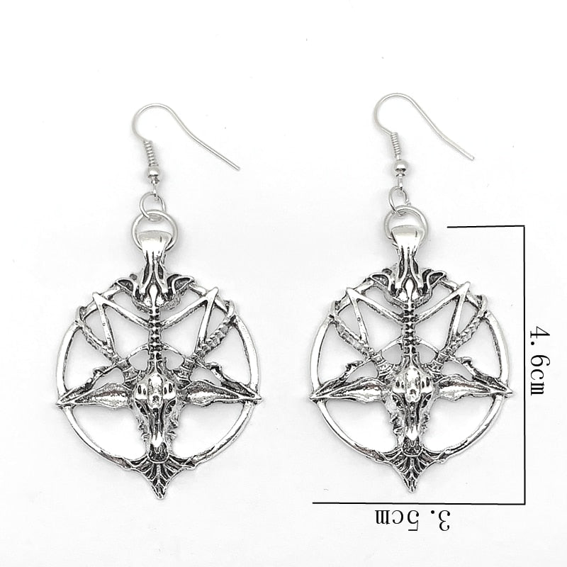 Baphomet Pentagram Earrings