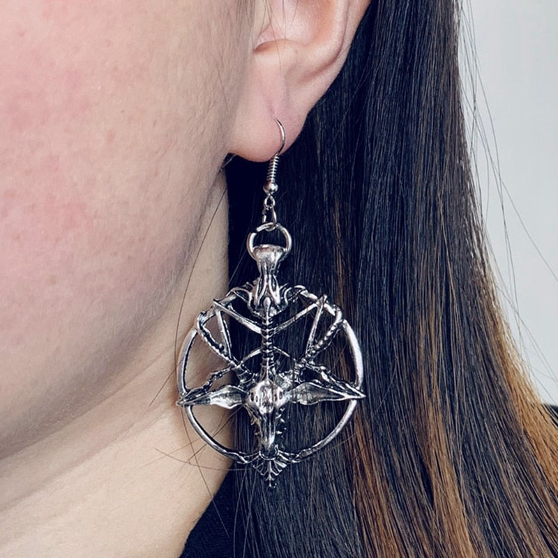 Baphomet Pentagram Earrings