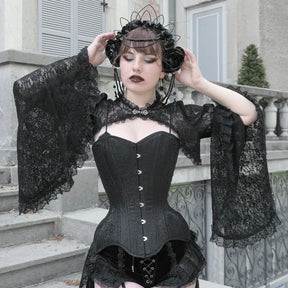 Baroque Lace Bell Sleeve Overlay