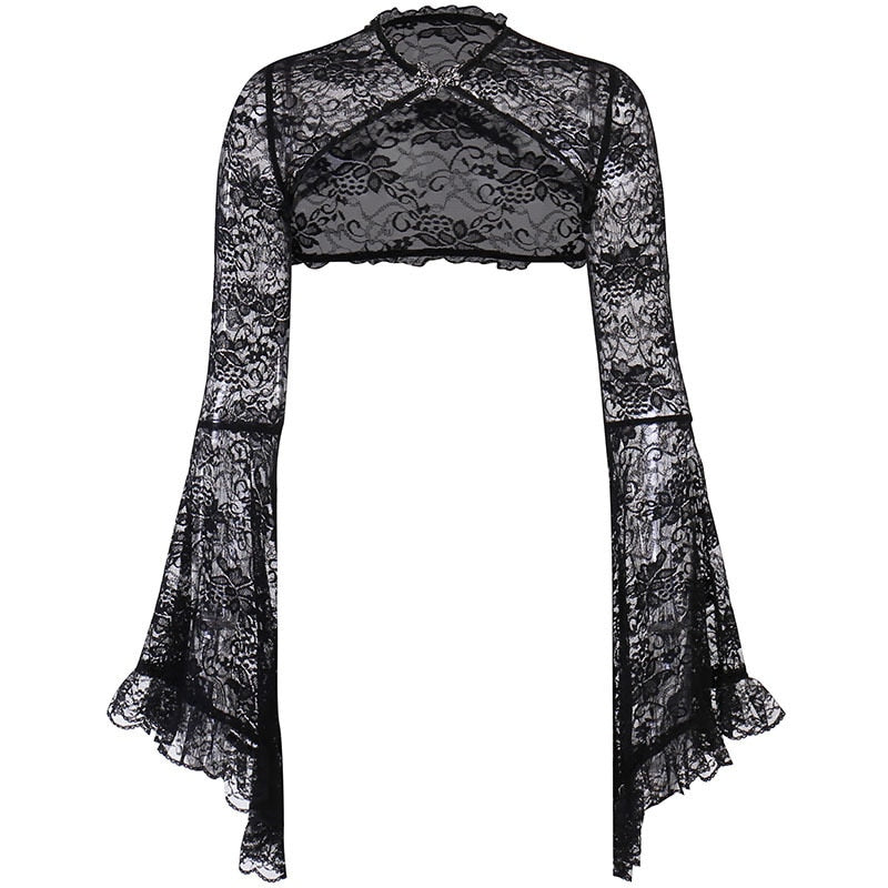 Baroque Lace Bell Sleeve Overlay