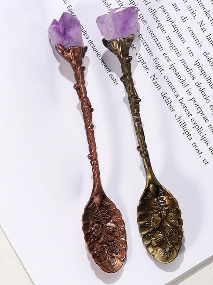 Authentic Copper & Crystal Teaspoon - spoon